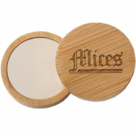 Custom Wooden Pocket Mirror - Laser Engraved Set Of 24