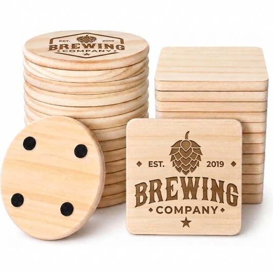 Custom Coasters - Laser Engraved Set Of 24